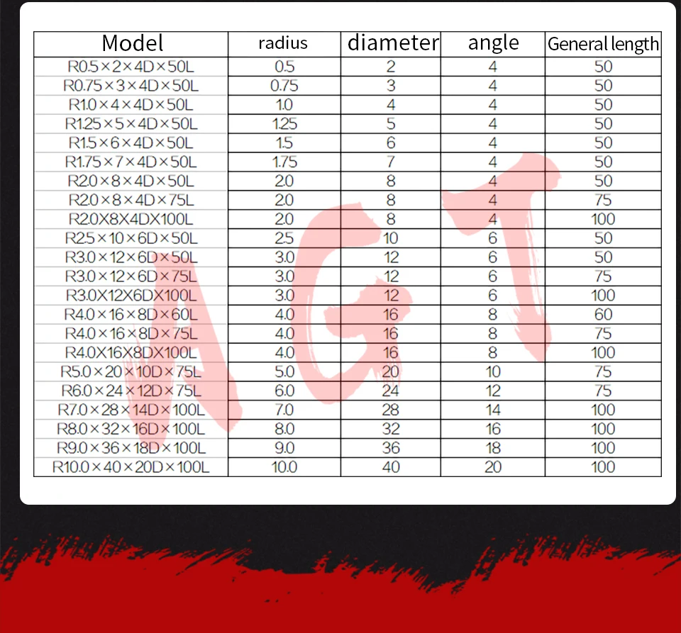 Augusttools ЧПУ сферическим концом карбида HRC55 2 флейта резки Вольфрам Сталь фреза сферическим концом металла резак