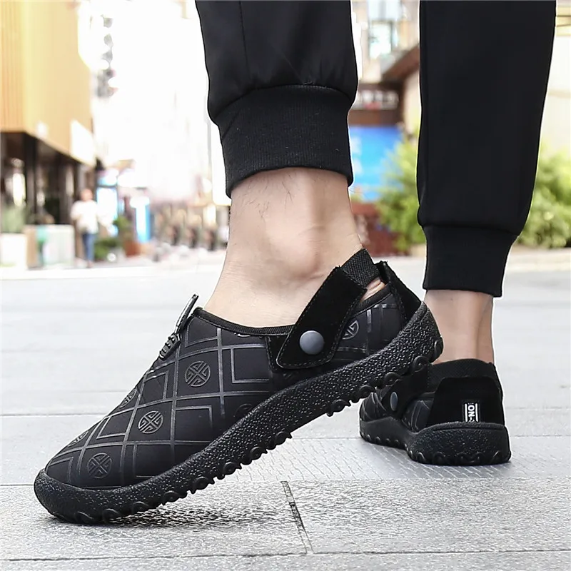 

Christmas Shoes Winter Home Slippers Men Indoor Warm Fur Plush Flats Cotton Platform Shoes Couple Slippers Anti-Skid Slippers