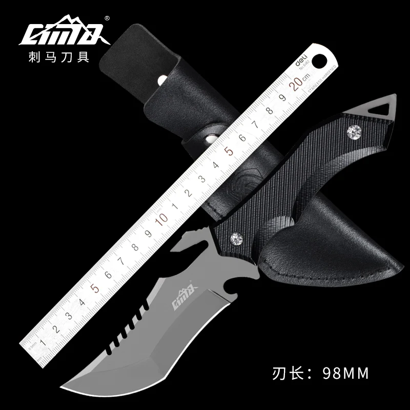 Cuchillo para caza de acero frío de DuoClang cuchillo de hoja fija de acero inox