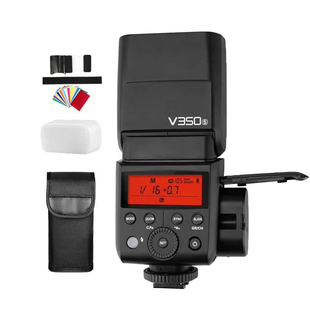

GODOX V350S TTL Flash for Sony Li-ion Battery Camera Speedlite 2.4G HSS 1/8000s, 1.7 Second Full Power Recycle Time and Over 500