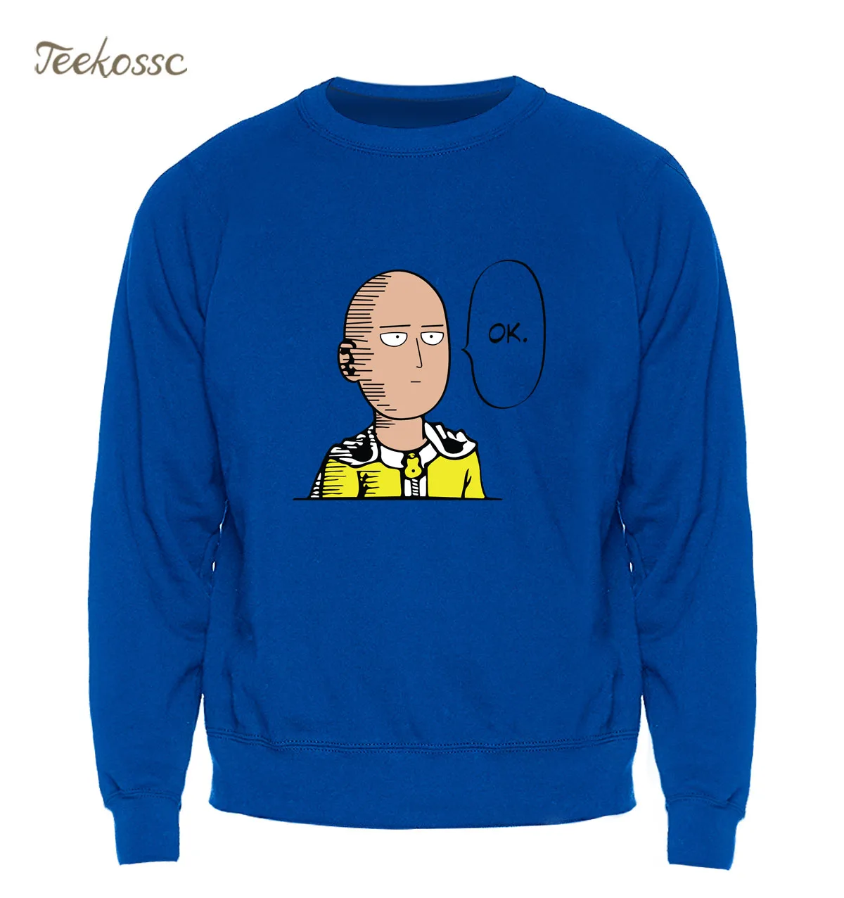 Аниме One Punch Man толстовка мужская Белая 2018 зима осень флис теплая Saitama толстовки