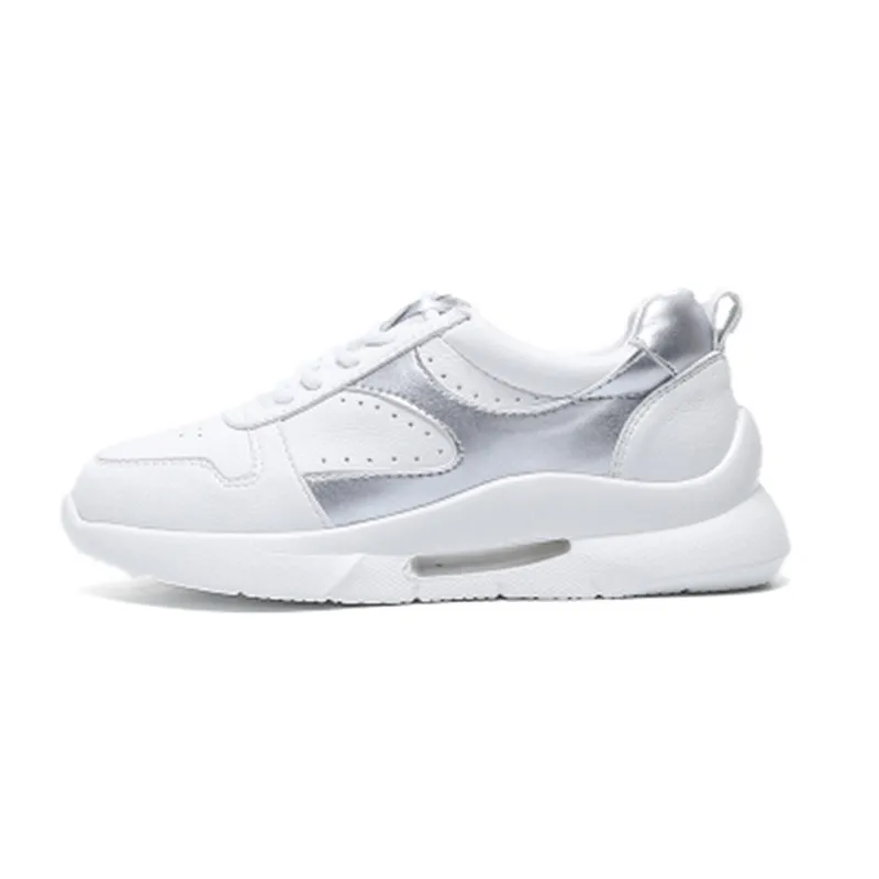2019 Spring Fashion Brand Casual Shoes Flats Women Platform Dad Shoes Comfortable Woman Sneakers Harajuku Shoes White Silver Red (15)