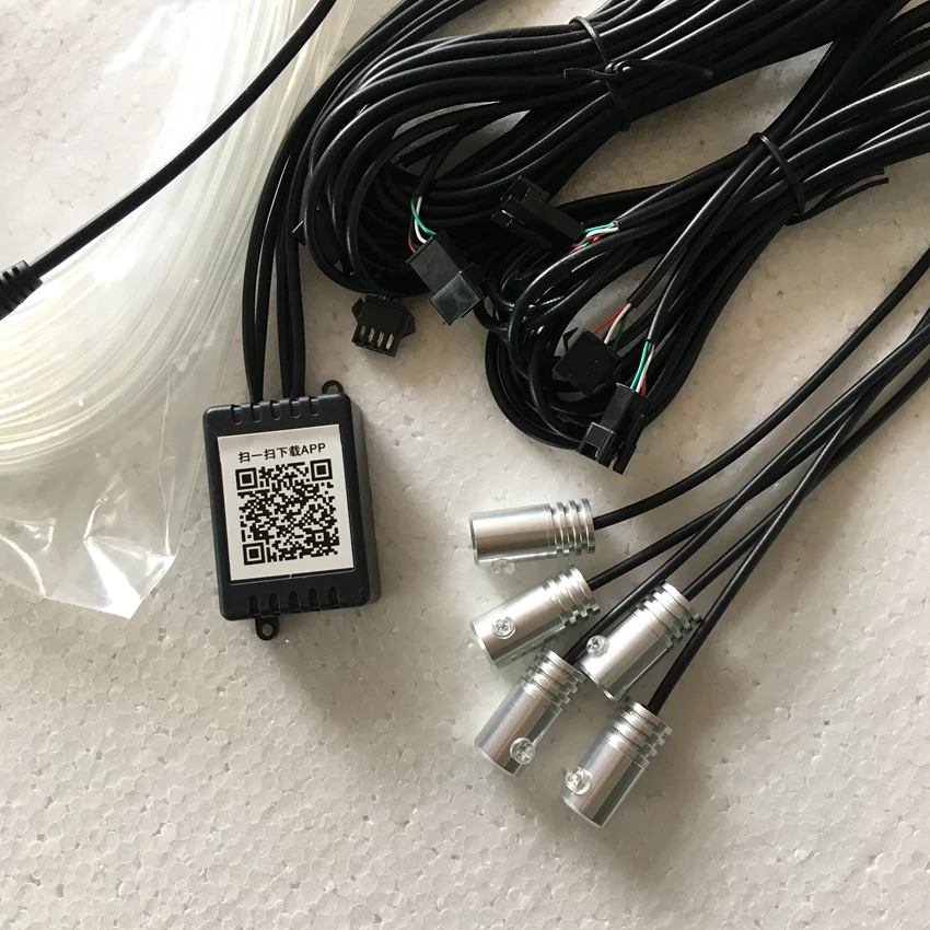 Car RGB Fiber Optic Atmosphere Lamps Remote Control / App Control Car Interior Light Ambient Light Decorative Dashboard Door Car RGB Fiber Optic Atmosphere Lamps Remote Control / App Control Car Interior Light Ambient Light Decorative Dashboard Door