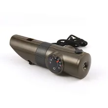 7 в 1 Универсальный для использования вне помещения и в походе выживания армейский зеленый свисток HHQSS-01