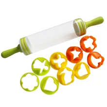 Прозрачный тисненый акриловый Скалка в форме животного, инструмент для украшения выпечки, торта, помадки