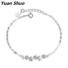 Японский и корейский стиль изысканный пятиконечная звезда простой моды инкрустированные полудрагоценные дамы браслет