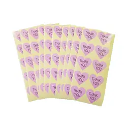 500 шт./лот этикетка розовый сердце "спасибо" Стикеры этикетки Уплотнения подарок Стикеры s для свадьбы уплотнения конверт этикетки