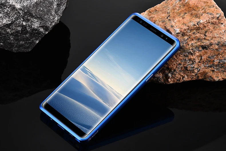 iMatch Luxury Aluminum Metal Bumper Carbon Fiber Back Cover Case for Samsung Galaxy Note 8