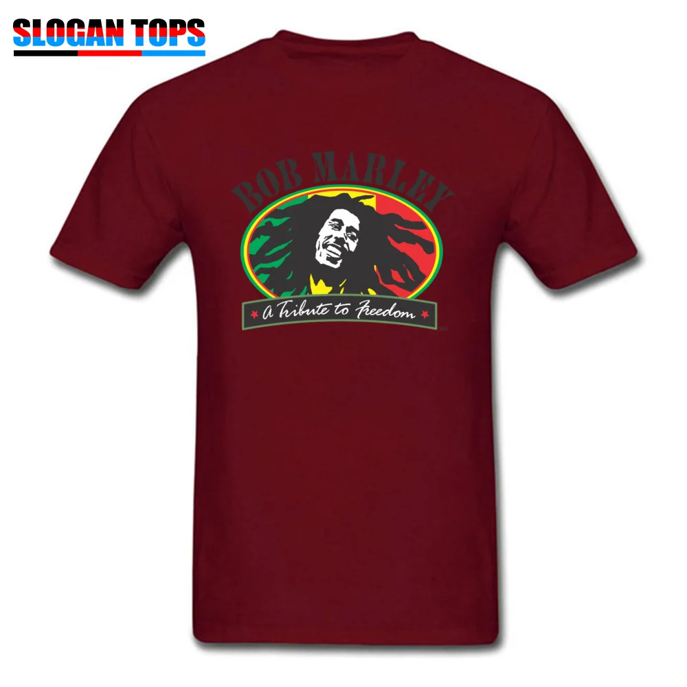 Bob Marley822 Funny Top T-shirts for Men 100% Cotton Autumn Tops Shirt Geek Tee-Shirts Short Sleeve 2018 Popular Crew Neck Bob Marley822 maroon