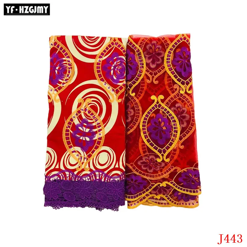 

YF HZGJMY High-End 2019 Ankara Wax Lace Fabric African New Wax Cord Lace embroidery tulle mesh lace For Women Wedding Party A443