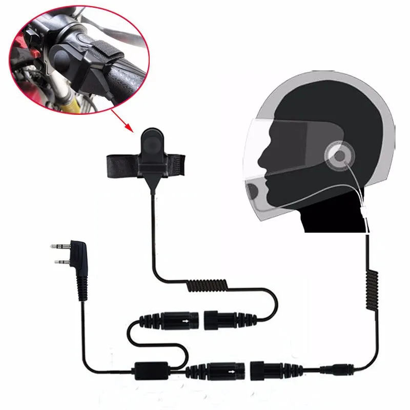 

Motorcycle Full Face Helmet Headset Earpiece for Two Way Radio Baofeng Walkie Talkie UV-5R UV-5RA Plus BF-888S GT-3 GT-3TP Mark