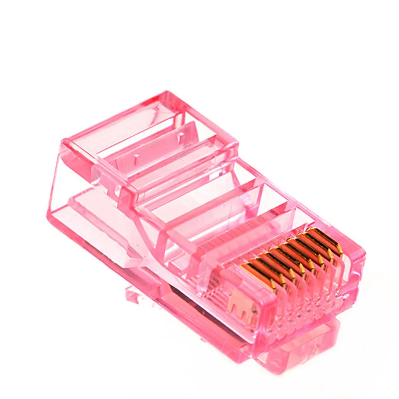 RJ45 Cat5e UTP разъем сетевой кабель головная вилка цвет позолоченный 8P8C мужской