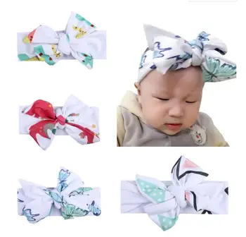 

Girls Multicolor Large Bows Turban Flowers Knot Headband Infant Unisex Floral Style Soft Braider Spring Summer Headband