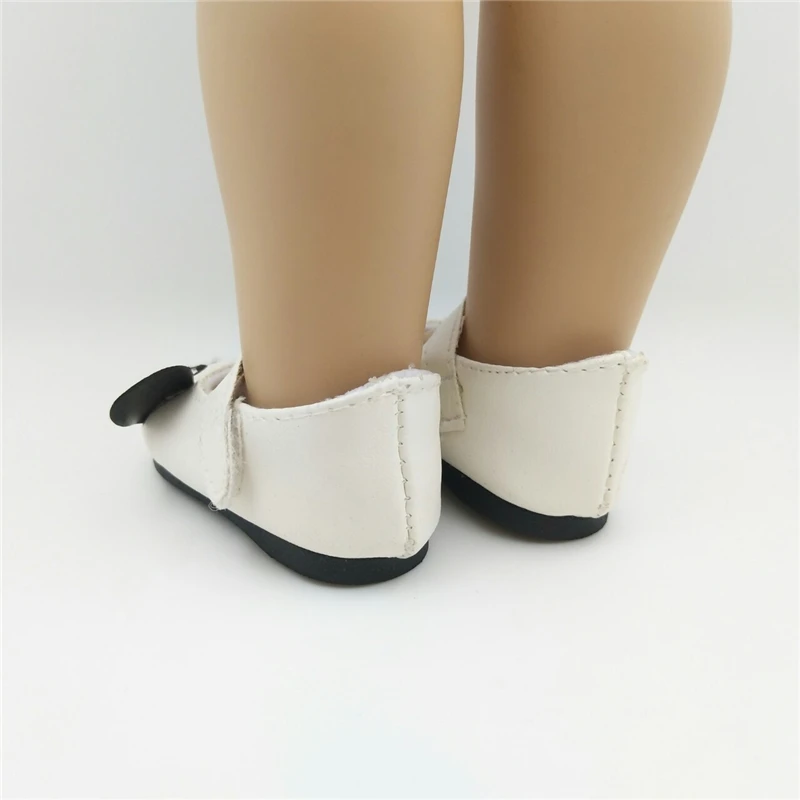 Белая кукла панда, Тканевая обувь для детей 18 дюймов, кукла для новорожденных, кроссовки ручной работы, одежда для девочек, аксессуары 43 см, Детская кукла