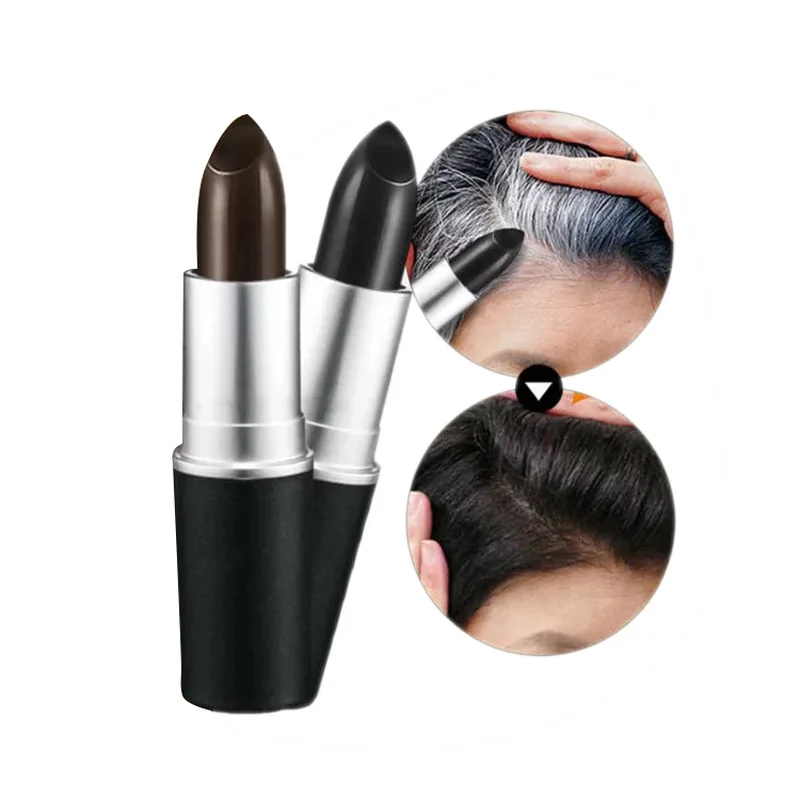 

Black Brown Temporary Hair Dye Stick Mild Fast One-off Color Pen White Hair Cover DIY Styling Stick Shape Hair Color Pen