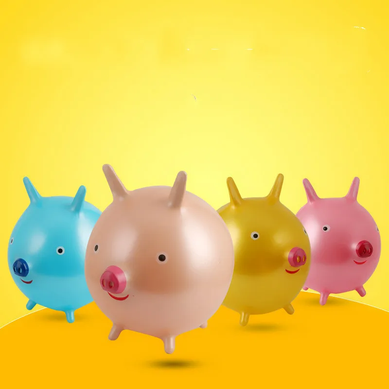 Детский надувной шарик игрушка резиновый рожок мяч креативный свинья окружающей среды прыгающие шары Детские уличные игрушки для забавного ребенка подарок