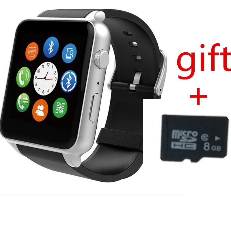 Оригинальные Смарт-часы GT88 камера сердечного ритма NFC Bluetooth Водонепроницаемая sim-карта для IOS/huawei xiaomi samsung pk apple watch - Цвет: silver add 8GB