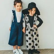 Модная одежда для маленьких девочек дети оборками свободные штаны комбинезоны Повседневное комбинезоны брюки комбинезон, комплект одежды