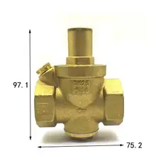DN25 " BSPP Женский латунный Давление рельеф Vavle безопасности, регулируемое большое кольцо-тело Ширина 75,2 мм Макс 16Bar