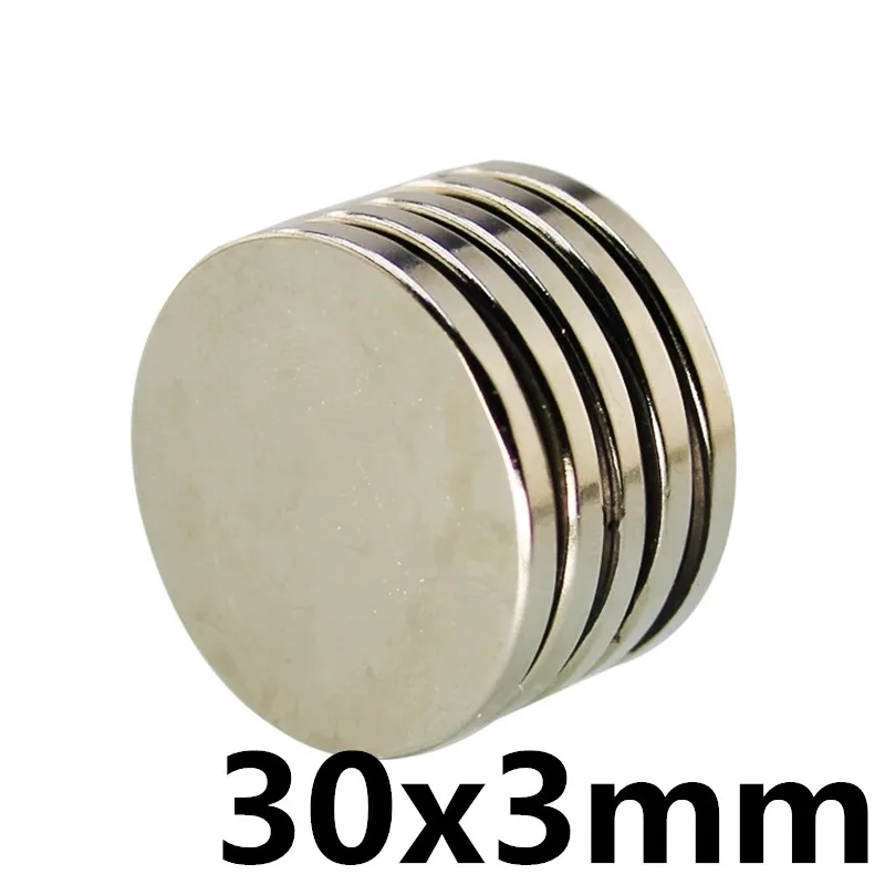 10 шт. 30 мм x 3 мм мощные Дисковые магниты 30x3 неодимовые магниты 30*3 в стиле АР-нуво соединительные магниты NdFeB магниты