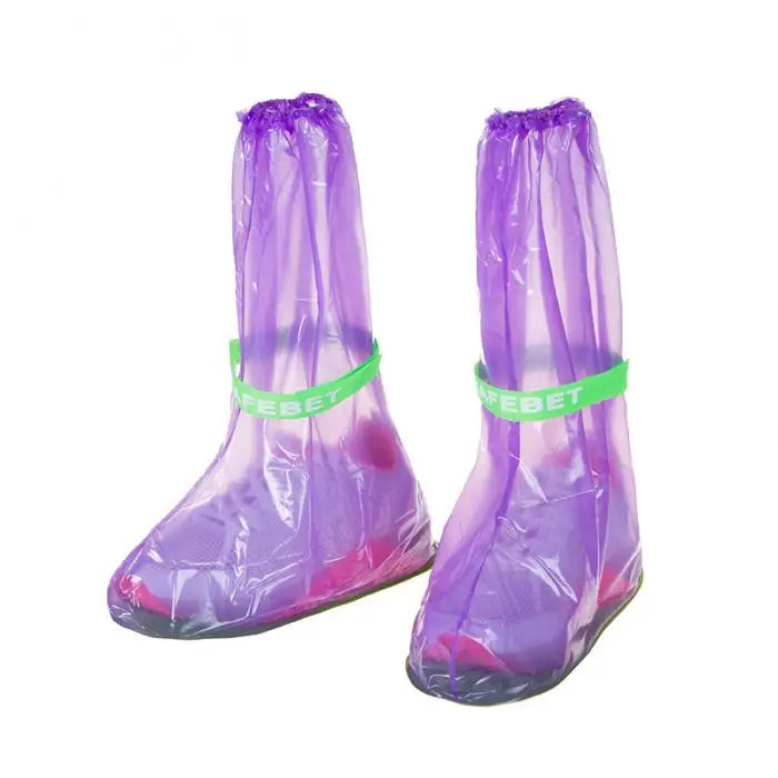 1 пара защищающий от дождя чехол для обуви утолщенные водонепроницаемые сапоги цикл дождь плоская нескользящая обувь ED-shipping