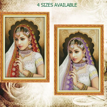 

JoySunday crossstitch kit Oriental beauty red purple DMC14CT11CT needlework kits livingroom bedroom baby room painting wholesale