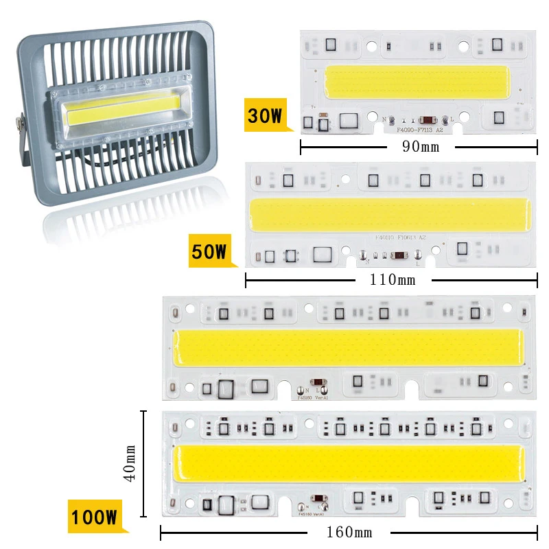 RAYWAY светодиодный чип COB лампа высокой Мощность 20w 30w 50w 100w IP65 умная ИС(интеграционная схема) подходит для DIY светодиодный прожектор светильник Холодный белый/теплый белый/белый