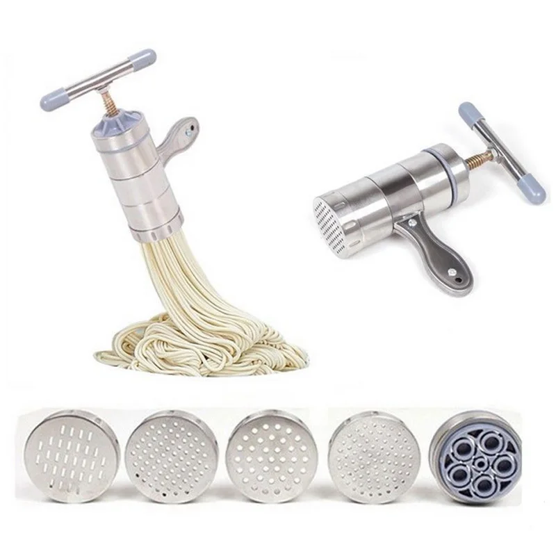 Stainless Steel Noodle Maker Pasta Noodle Machine Handmade 5 Mode Noodles Press Spaghetti Machine Para Hacer