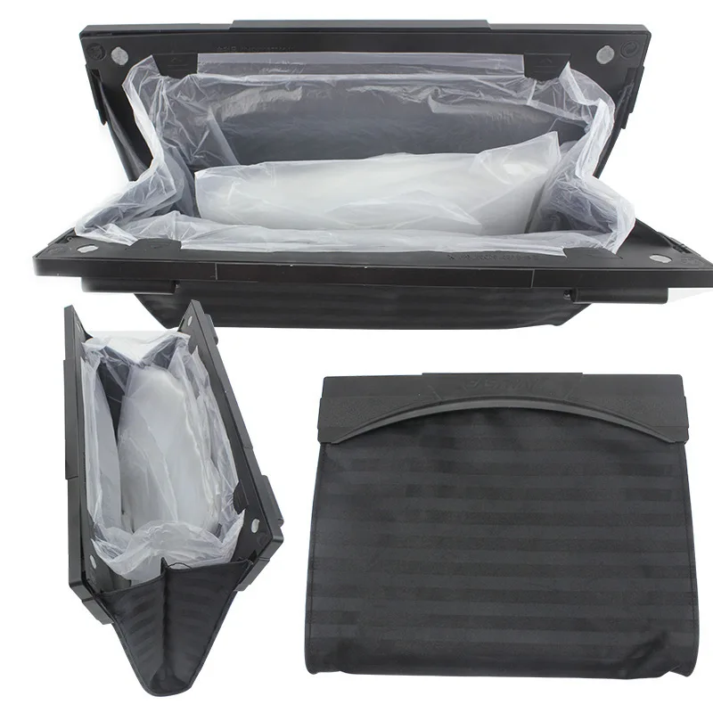 

2pcs Foldable Car Seat Back Hanging Bag Organizer Auto Back Seat Car Trash Bin Garbage Bag Holder Car Styling Rubbish Bag QP018