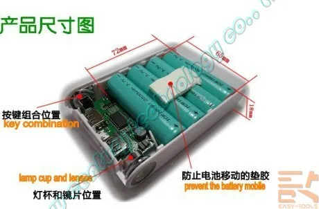 Двойной USB 5V 1A 2A мобильный Мощность банк четыре 18650 Батарея Зарядное устройство коробка для телефона DIY Kit в комплекте