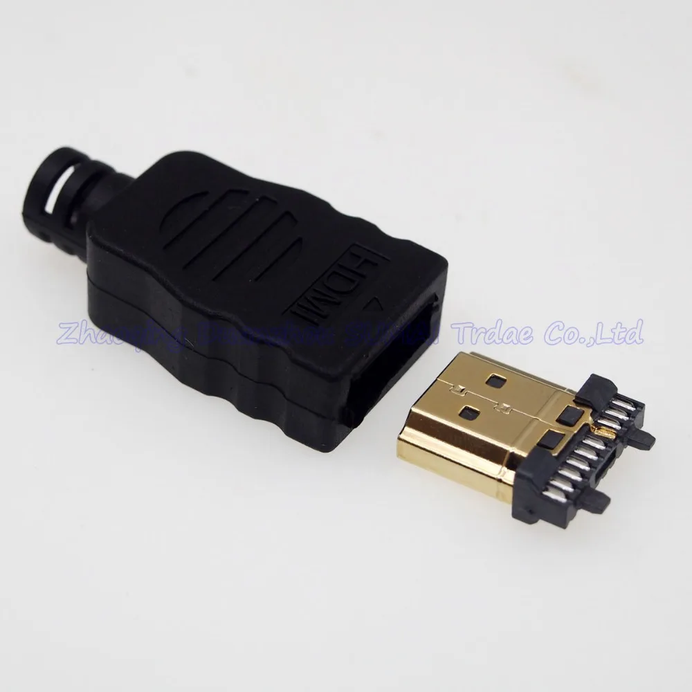5 компл. Высокое качество позолоченный HDMI разъем паянный Соединительный