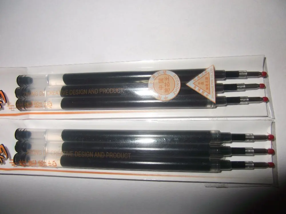 

WHOLESALE 10 pcs black plastic Pk/2 G2 Gel Rollerball Pen Refills , nib 0.6 mm , 11.1cm+free shipping