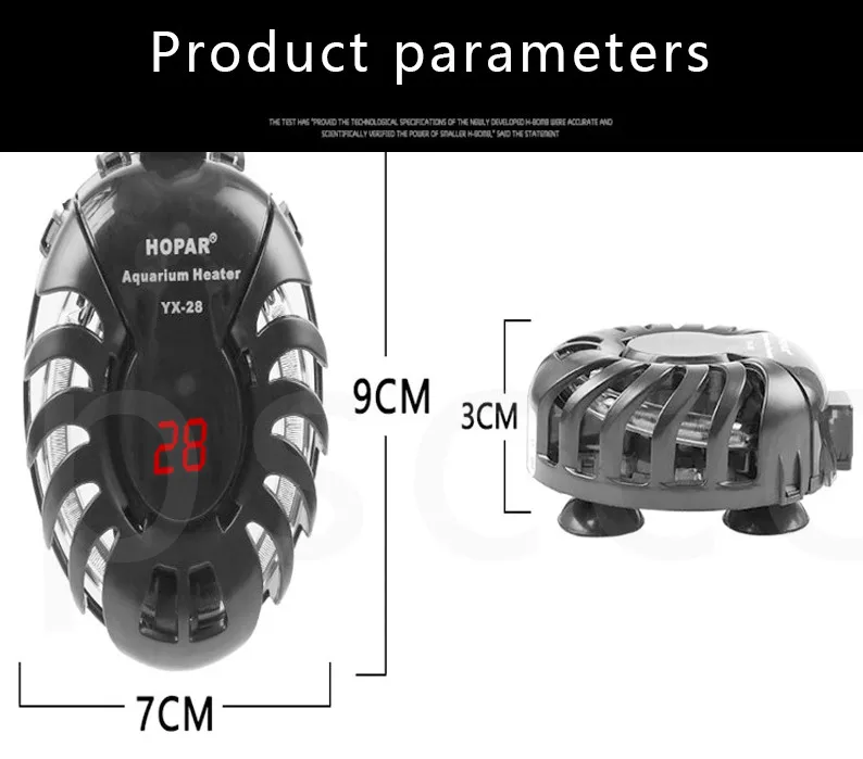 Small fish tank mini heater low water level turtle tank LED digital display heater automatic temperature explosion-proof heating large aquarium ornaments
