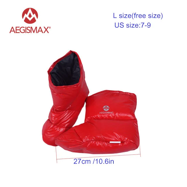 Aegismax/спальный мешок; аксессуары; ультралегкие тапочки на утином пуху; мягкие носки для походов и кемпинга; теплые носки унисекс - Цвет: L-Red