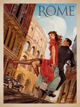 Vintage Retro Rome Italy Travel Photo SILK POSTER Decorative Wall painting 24x36inch