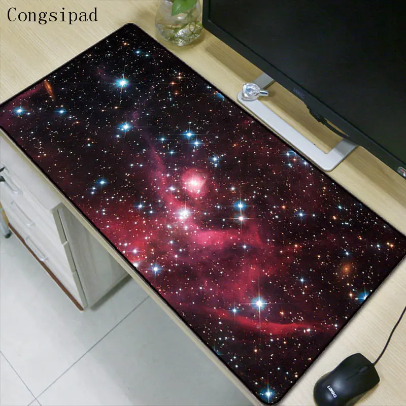 

Congsipad Colorful Space Speed Large Gaming Mouse Pad Gamer Locking Edge Mouse Keyboards Mat Big Desk Mousepad for CSGO Dota LOL