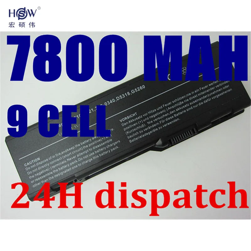 

HSW 7800mah Laptop Battery For Dell Inspiron 6000 9200 9300 9400 Precision M6300 M90 E1705 XPS Gen 2 XPS M170 XPS M1710