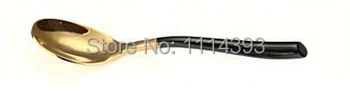 

1329DBG-09 Stainless steel Coffee spoon Golden & Black Plating Titanium / Coffee spoon in Golden & Black coating