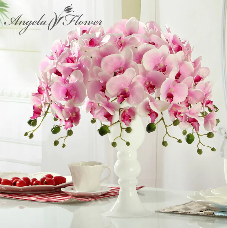 Artificial Flower Decoration For Home | hi q 11pcs phalaenopsis artificial flower 78cm 7heads silk Artificial Flower Decoration For Home | hi q 11pcs phalaenopsis artificial flower 78cm 7heads silk