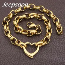 Offres Spéciales mode en acier inoxydable bijoux Joyas coeur collier chaîne de haute qualité Jeepsoon NGEGAOBG