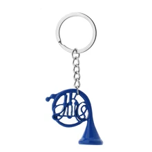 

Hot Sale Bts Key Chain Women How I Met Your Mother TV Blue Horn Key Chain Trendy Silver Plated Jewelry Christmas Gifts for Men