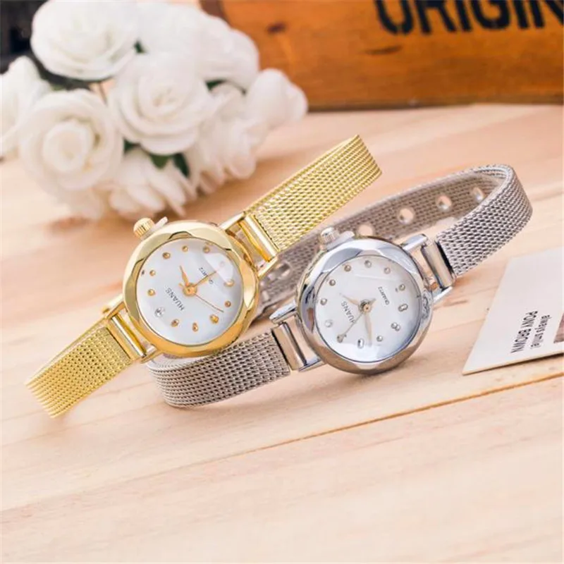 

Luxury Women Fashion Causal Gift Watch Ladies Stainless Steel Mesh Band Wrist Watch Female Causal Simple Clock Relogio Feminino