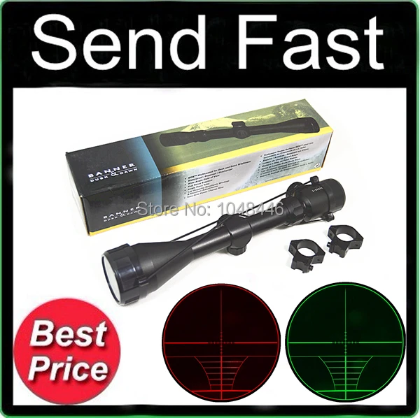 

FIRECLUB 3-9x50 EG mm Rifle airsoft hunting gun Scope red and green crosshair free 20mm or 11mm Mounts