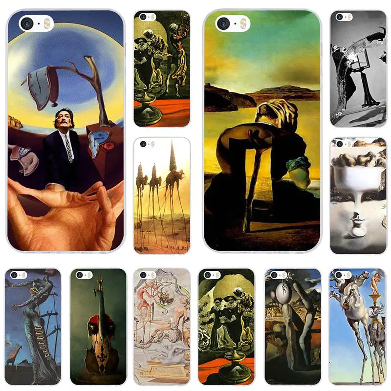 Salvador Dali абстрактного искусства мягкие ТПУ Силиконовые случаи мобильного