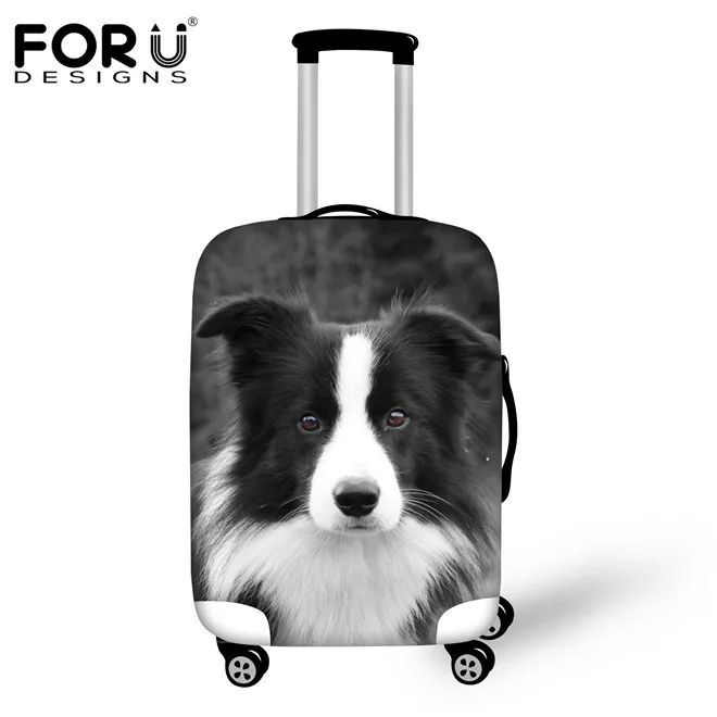 FORUDESIGNS 3D Border Collie собака багаж защитный чехол эластичный стрейч костюм чехол Чехлы для 18-30 дюймов чехол S/M/L Крышка - Цвет: H943