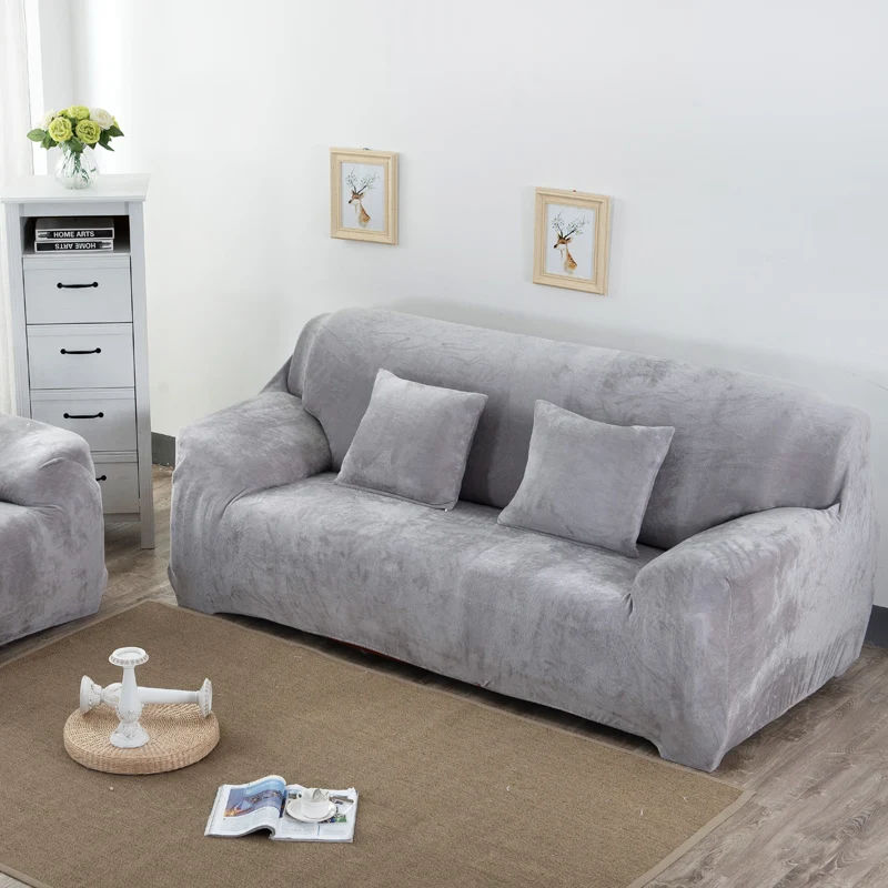 Aliexpress Simpe Solid Sofa Covers Sectional Cases Aliexpress Simpe Solid Sofa Covers Sectional Cases Stretch Elastic Flannel Fabric Couch Cover Single Two Three Four Seats Slipcovers From