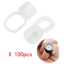100 шт белый цвет пигмент для микроблейдинга клеевые кольца татуировки держатель чернил для полупостоянного Лучшего Продавца#30