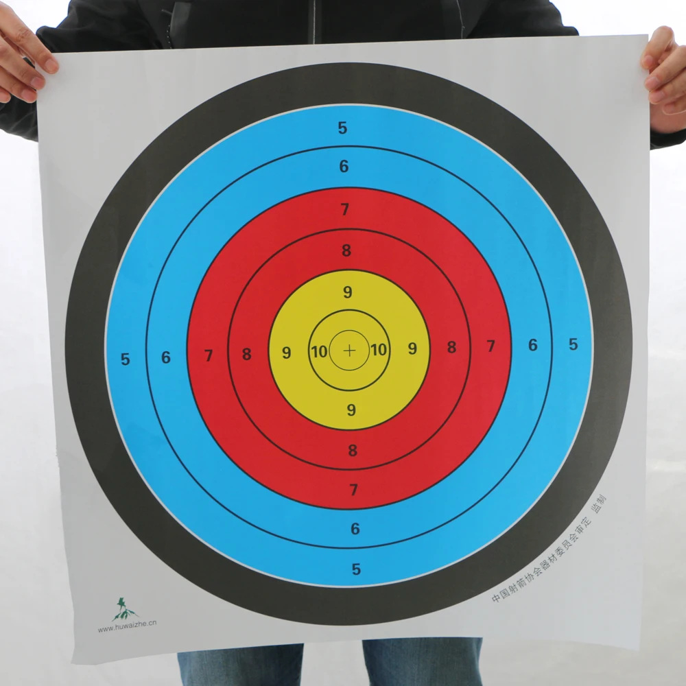 

10pcs 58.5*58.5cm Target Paper 10pcs/lot Competition Training Practice Shooting Target Sheet Paper for Recurve/Cross Bow