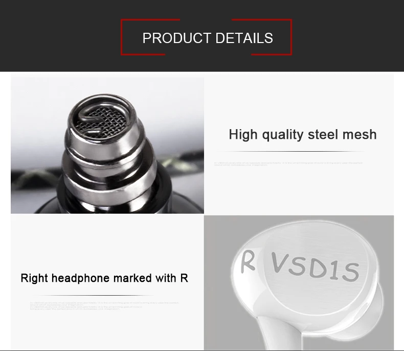 VSONIC новые VSD1Si с микрофоном профессиональные шумоизоляционные HIFI наушники-вкладыши наушники гарнитура VSD1S i