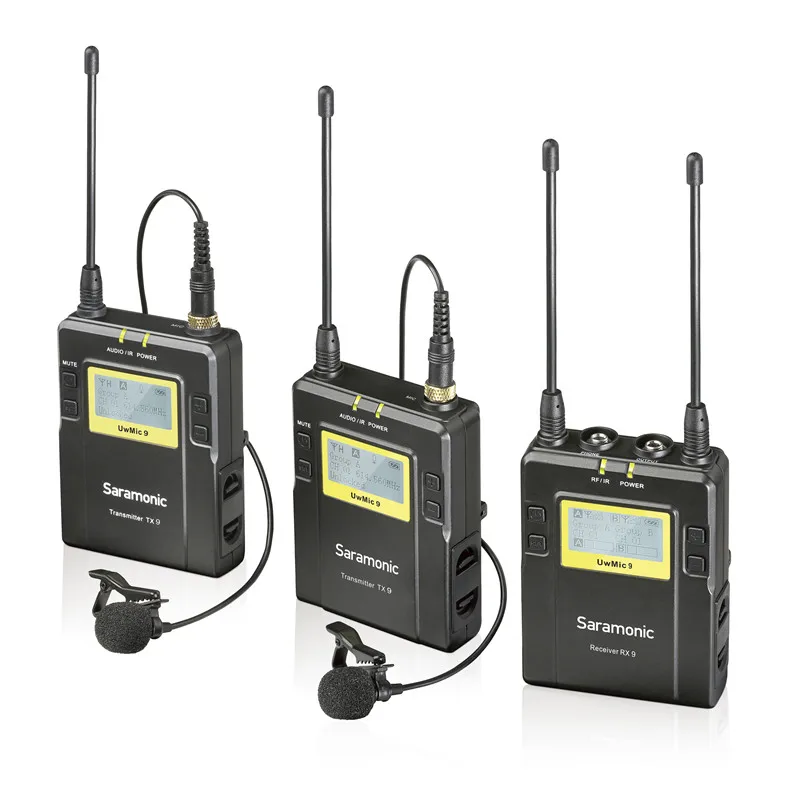 Goedkoop Saramonic UWMIC9 Uitzending UHF Camera Draadloze Lavalier Microfoon System Zenders en Ontvangers voor DSLR Camera amp; Camcorder